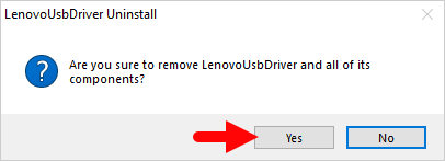 Lenovo USB Driver Remove Yes