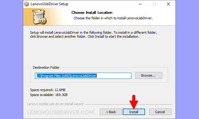 Lenovo USB Driver Setup Location