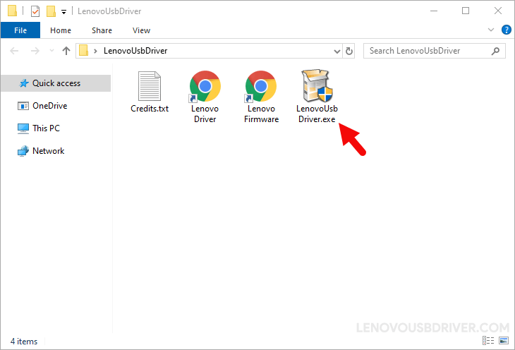 Lenovo USB Driver Setup Open